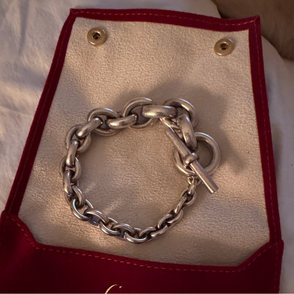 AUTHENTIC VINTAGE Hermes Chaîne d’Ancre Crescendo TGM bracelet Crescend 💎 Rare! - Picture 2 of 13